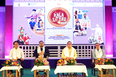 Minister Kishore Barman attended State Level Kala Utsav held at Rabindra Satabarshiki Bhavan in Agartala on October 31.